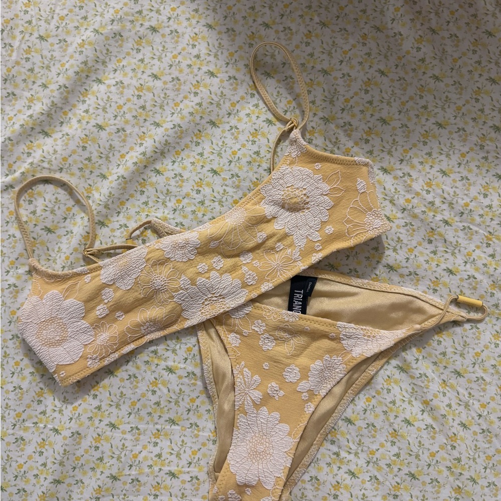 TRIANGL Yellow Floral Bikini